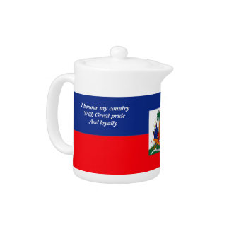 Haiti flag teapots