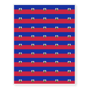 Haiti Flag Temporary Tattoos