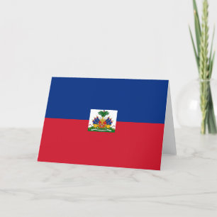 Haiti flag thank you card