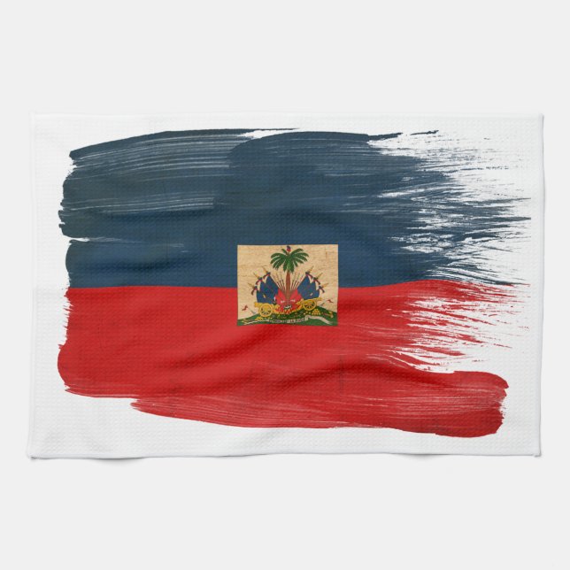 Haiti Flag Towel (Horizontal)