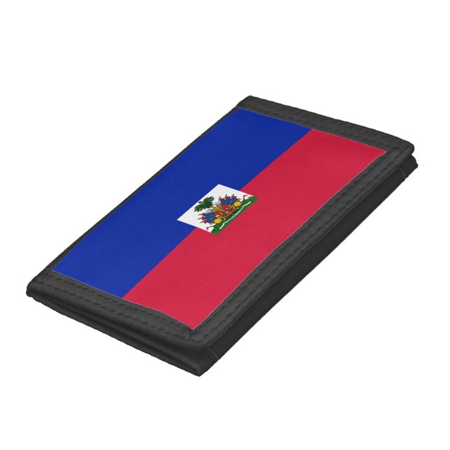 Haiti Flag Trifold Wallet (Bottom)