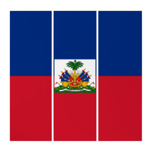 Haiti flag triptych