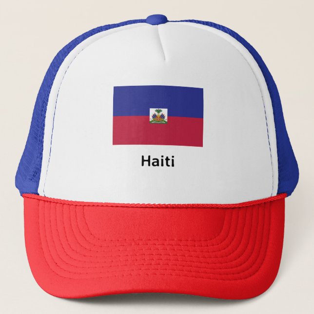 Haiti Flag Trucker Hat (Front)
