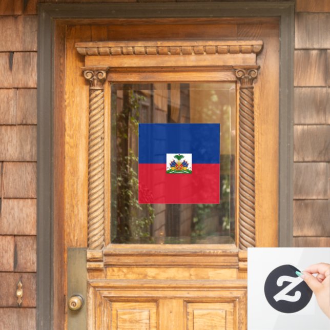 Haiti flag window cling (Home Door)