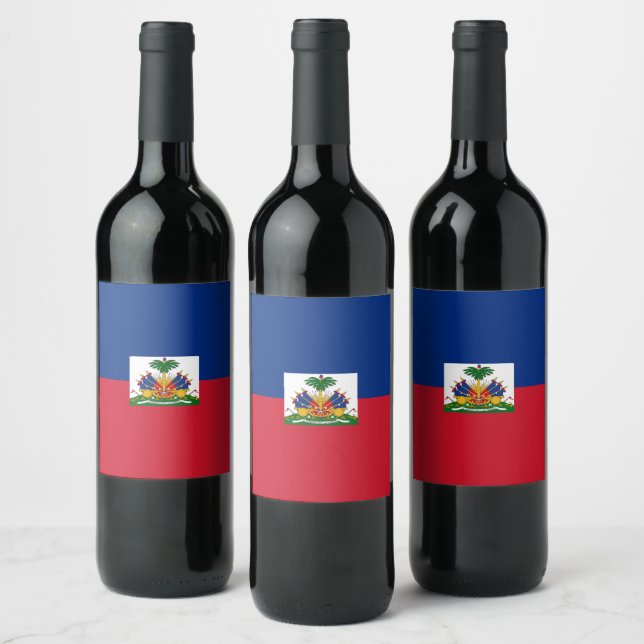 Haiti flag wine label (Bottles)