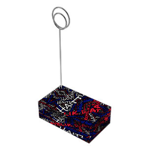 Haiti Flag Word Cloud Place Card Holder