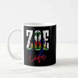 Haiti Flag Zoe Haitian Life Pride Vintage Haiti Pu Coffee Mug
