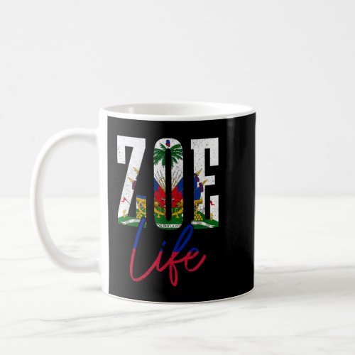 Haiti Flag Zoe Haitian Life Pride Vintage Haiti Pu Coffee Mug