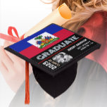 Haiti Graduation Hat, Photo, Haitian Flag Cap Topper<br><div class="desc">Modern Haiti Graduation Hat / Topper featuring Haitian Flag with stylish "Graduate" text and "Photo" to personalize / remember this special moment in life. Easily customize Class of year,  your name and high school / college / university name and or degree you've studied.</div>