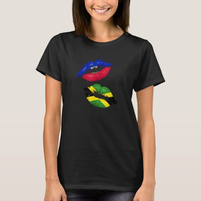 Haiti Haitian America Jamaica Caribbean Combo Mixe T-Shirt (Front)