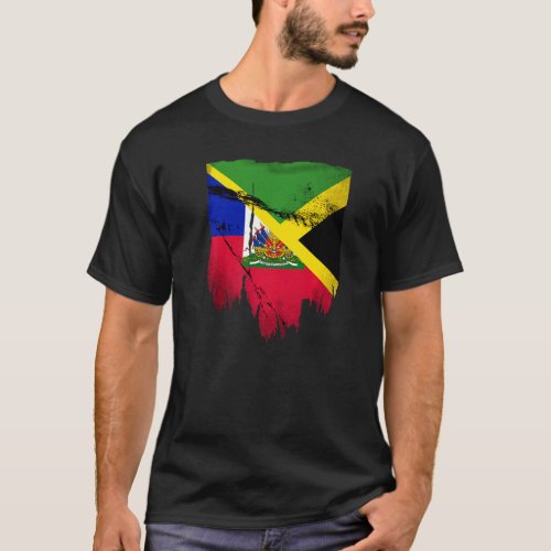 Haiti Haitian America Jamaica Caribbean Combo Mixe T_Shirt