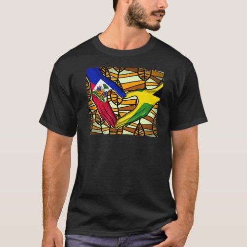 Haiti Haitian America Jamaica Caribbean Flag Mixed T_Shirt