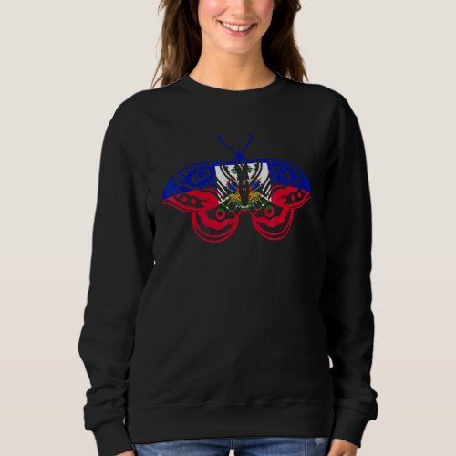 Haiti Haitian Butterfly Sweatshirt