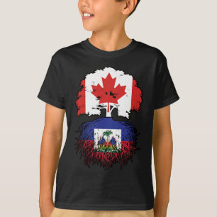 Haiti Haitian Canadian Canada Tree Roots Flag T-Shirt