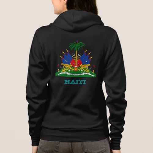 Haiti  Haitian Coat of Arms Tops flag fashion Hoodie