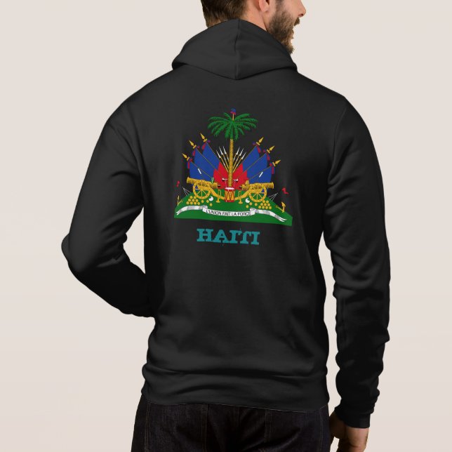Haiti & Haitian Coats of Arms tops, flag fashion  Hoodie (Back)