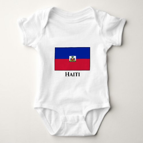 Haiti Haitian Flag Baby Bodysuit