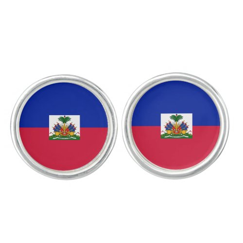 Haiti Haitian Flag Cufflinks