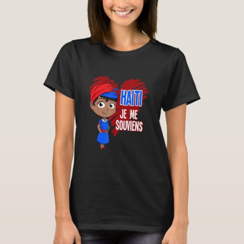 Haiti Haitian Flag Day Proud Ayiti Vintage Woman H T_Shirt