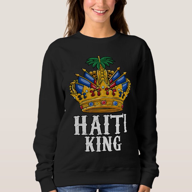 Haiti Haitian Flag Day Proud Prince Boy Ayiti Kid  Sweatshirt (Front)