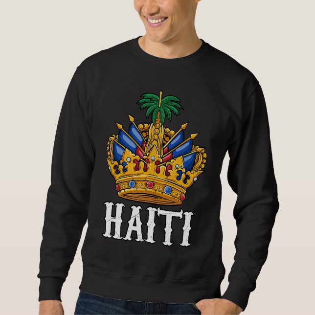 Haiti Haitian Flag Day Proud Prince Boy Ayiti Kid  Sweatshirt (Front)