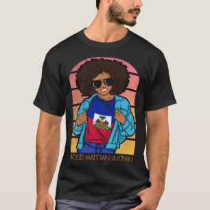Haiti Haitian Flag Day Proud Woman Ayiti Girl  23 T-Shirt