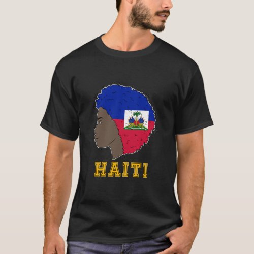 Haiti Haitian Flag Day Proud Woman Ayiti Girl  T_Shirt