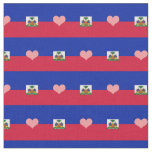 Haiti, Haitian Flag &amp; Heart Fabric /fashion