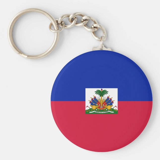 Haiti (Haitian) Flag Keychain (Front)