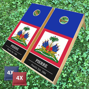 Haiti & Haitian Flag personalized / Family fun Cornhole Set