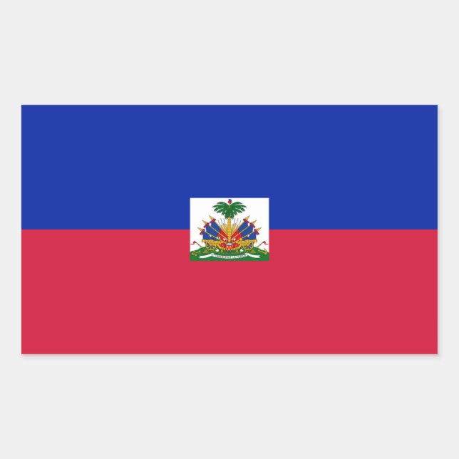 Haiti/Haitian Flag Rectangular Sticker (Front)