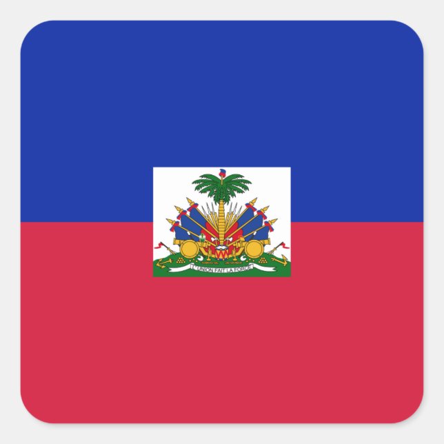 Haiti (Haitian) Flag Square Sticker (Front)