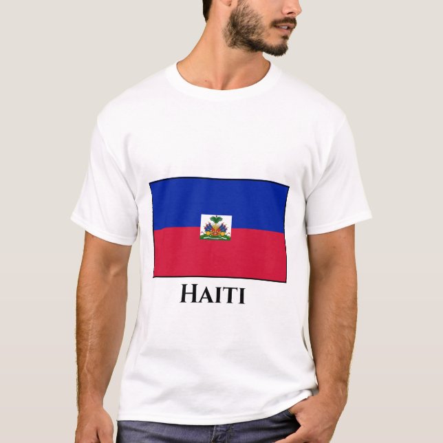 Haiti (Haitian) Flag T-Shirt (Front)