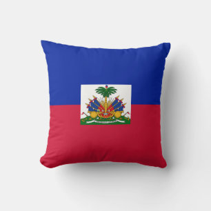 Haiti (Haitian) Flag Throw Pillow