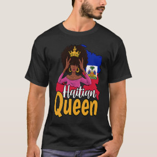 Haiti Haitian Love Flag Proud Woman Princess Crown T-Shirt