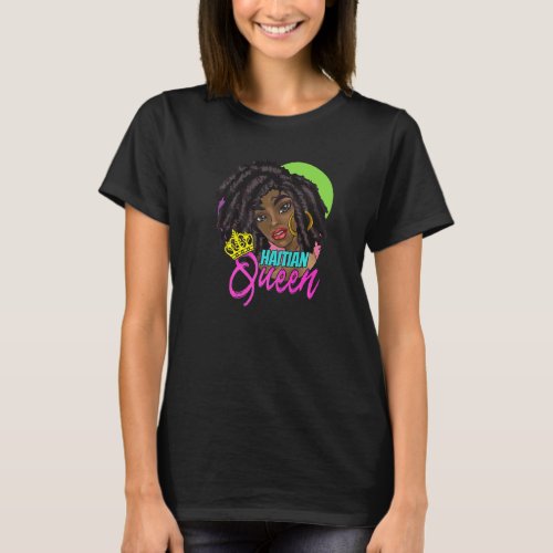 Haiti Haitian Love Flag Proud Woman Princess Queen T_Shirt