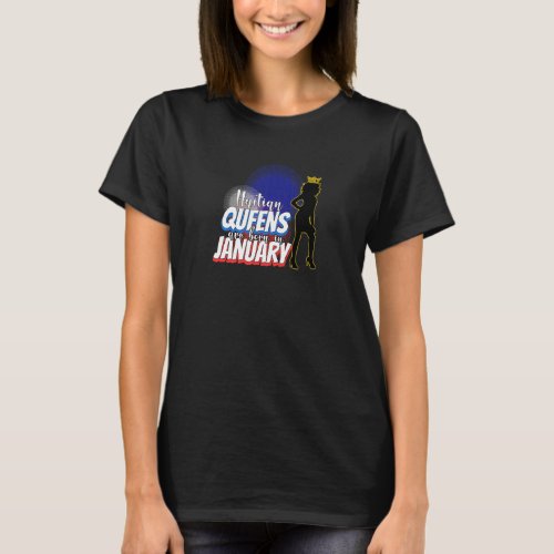 Haiti Haitian Princess Flag Queens Are Born In Jan T_Shirt