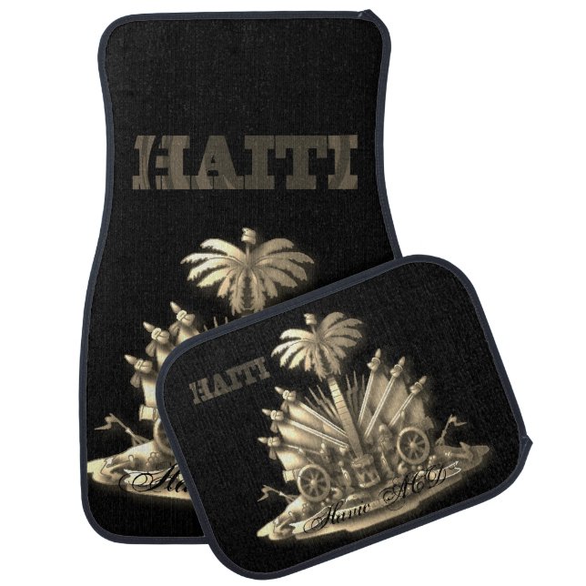 HAITI HAITIAN SEPIA EMBLEM CAR MATS HAVIC ACD (Set)