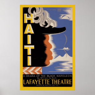 Haiti Harlem Lafayette Vintage WPA Federal Theatre Poster