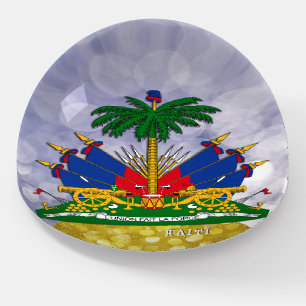 Haiti Holiday, Dome, patriotic Haitian Flag Paperweight