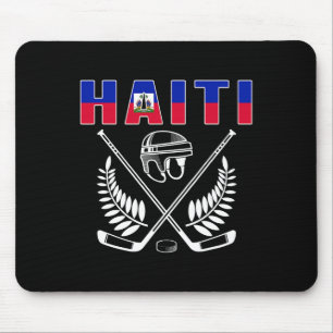 Haiti Ice Hockey Fans Jersey - Support Haitian Hoc Mouse Pad
