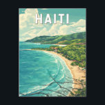 Haiti Illustration Travel Art Vintage Postcard<br><div class="desc">Haiti retro vector travel design. From the majestic Citadelle Laferrière to the colorful streets of Port-au-Prince,  Haiti offers a unique and soulful travel experience.</div>
