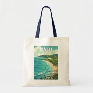 Haiti Illustration Travel Art Vintage Tote Bag