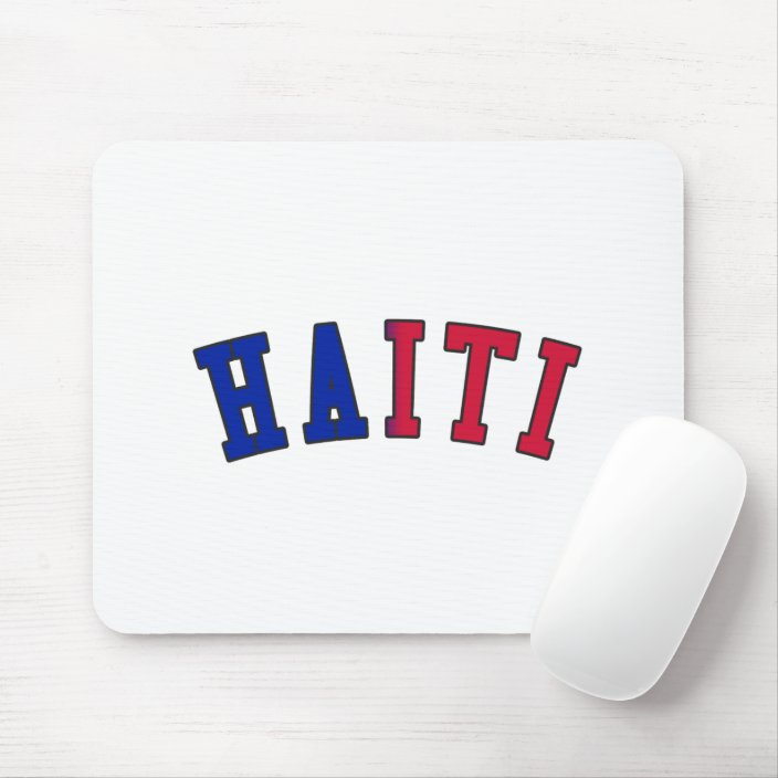 Haiti in National Flag Colors Mousepad