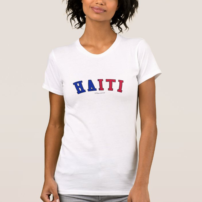 Haiti in National Flag Colors T Shirt