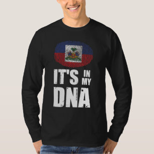 Haiti It's In My DNA Haitian Pride Fingerprint T-Shirt