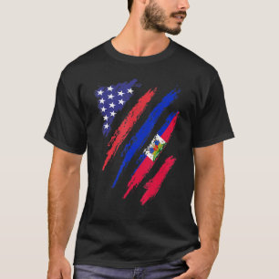 Haiti Jamaica Grown Flag USA Patriot Heritage Mont T-Shirt