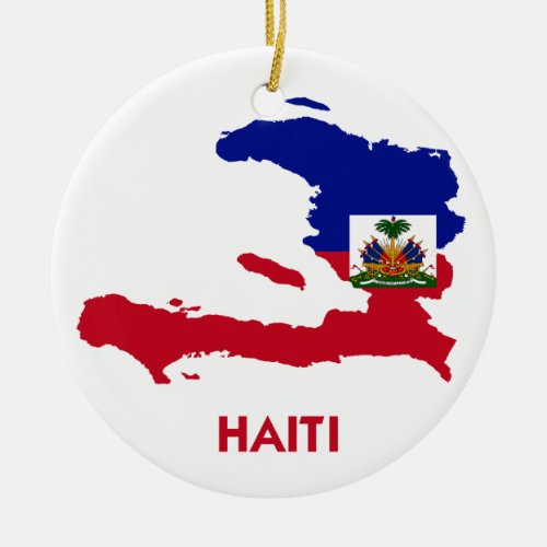 HAITI MAP CERAMIC ORNAMENT