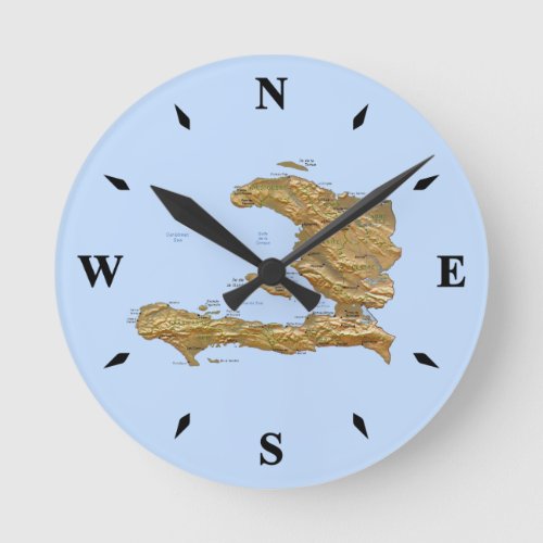 Haiti Map Clock