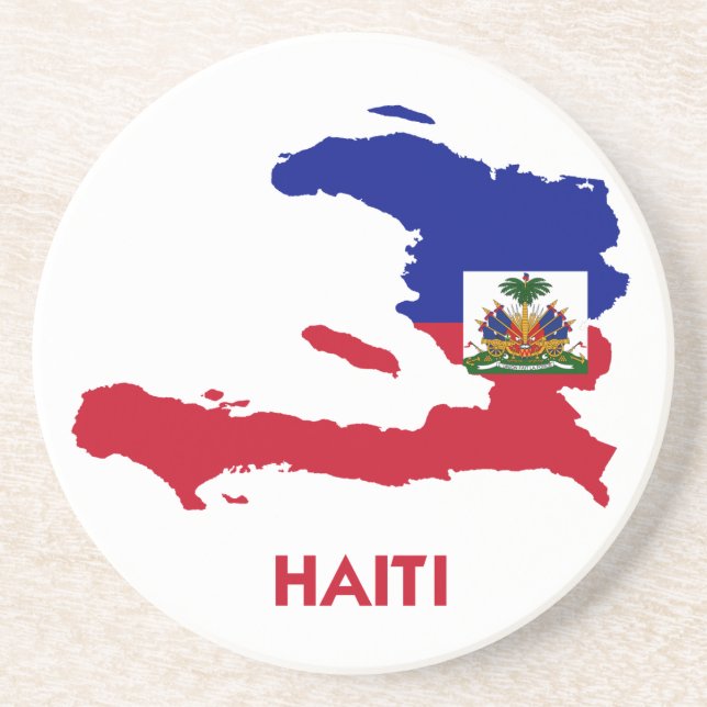HAITI MAP DRINK COASTER (Front)